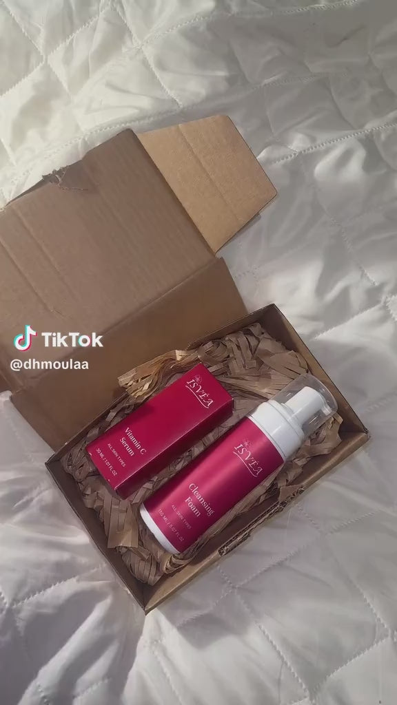 ISVEA Vitamin C Serum skincare set for brightening and anti-aging routine